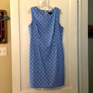 Funky Blue & White Retro Dress